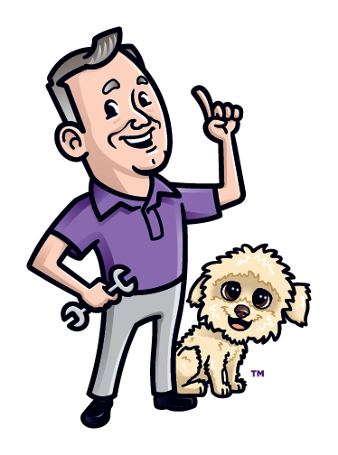 John Anderson and Gypsy — Anderson Heating, Air & Insulation mascot